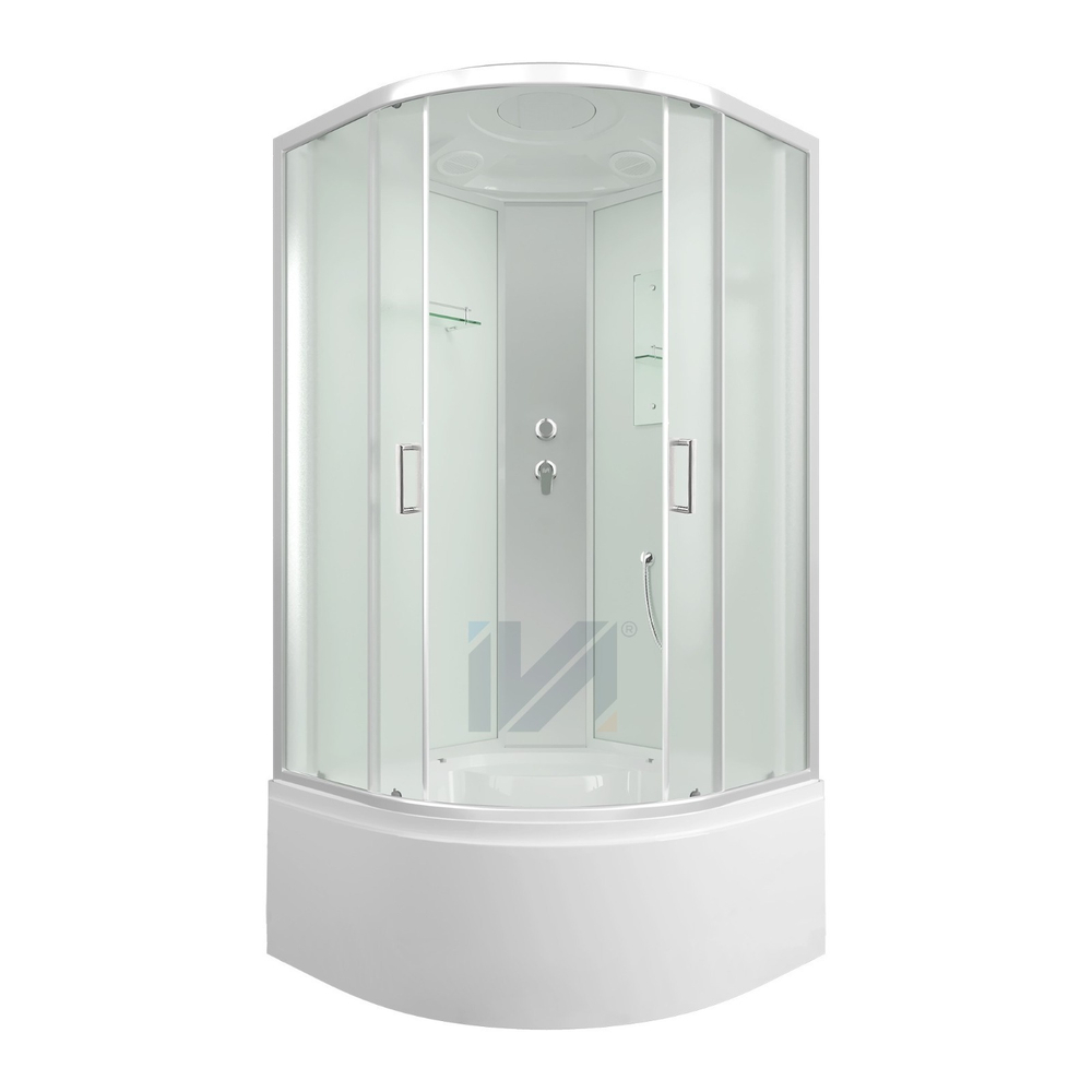 Душевая кабина IVA SC90CM 900*900*2150 высокий поддон, светлое стекло