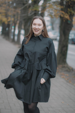 Платье из чёрного хлопка