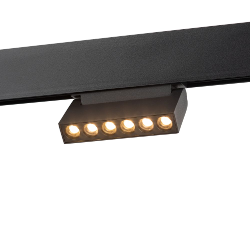 Магнитный трековый светильник ЭРА TRM20-4-11-6W3K-B для системы NOVA 48V 6Вт 3000К направленный свет черный | Магнитные трековые светильники