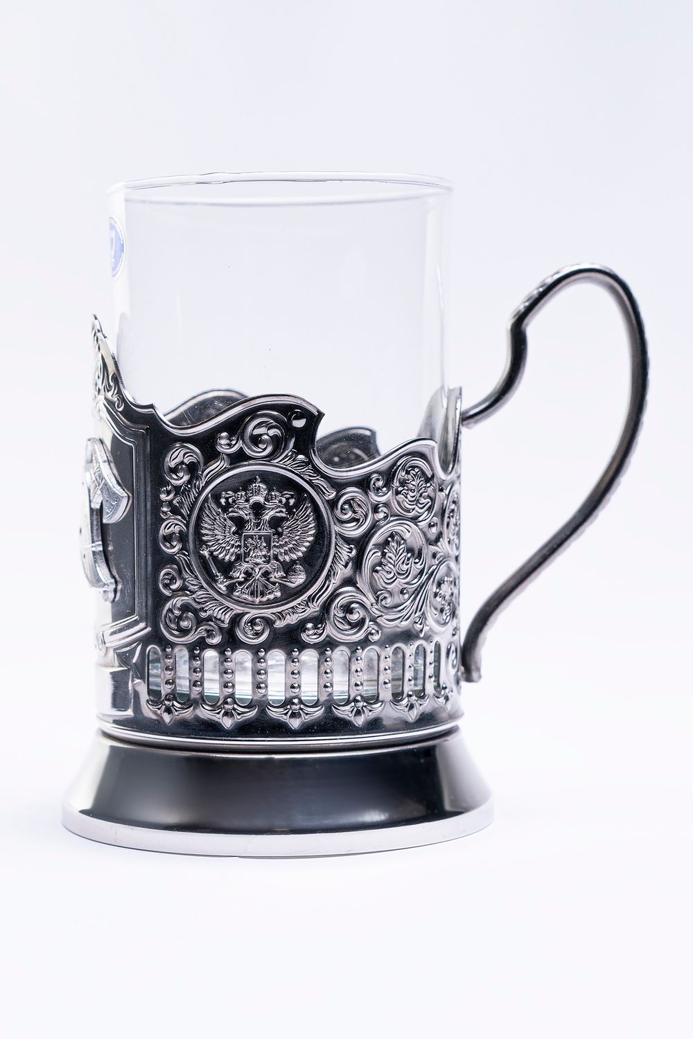 Подарочный набор «Подстаканник с символикой ГПС»(2 предмета, металл/стекло)