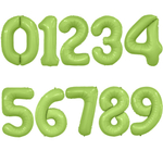 Фольгированные цифры, сатин, в фисташковом цвете, 102 см
