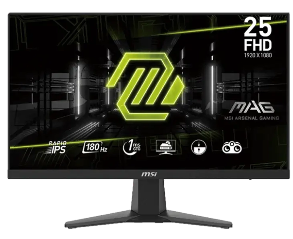 Монитор 24,5" MSI MAG 256F Rapid IPS 1920x1080 180Hz 1ms 250cd/m 1000:1 DP 2xHDMI Черный
