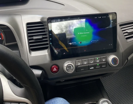 Магнитола для Honda Civic 7 2001-2005 левый руль - Teyes SPRO+ монитор 9" IPS на Android 10, ТОП процессор, 4Гб+32Гб, 4G SIM-слот