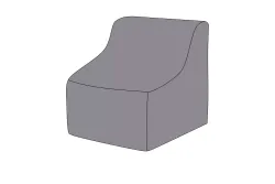 Защитный чехол на модуль Лунго прямой 74×86×65 см, цвет темно-серый