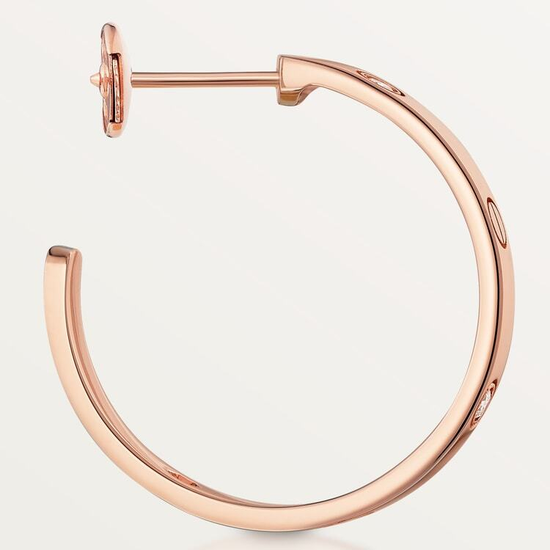 Cartier LOVE hoop earrings, medium model, 6 diamonds