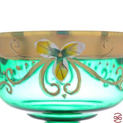 Конфетница Зеленая Bohemia Star Crystal 13 см