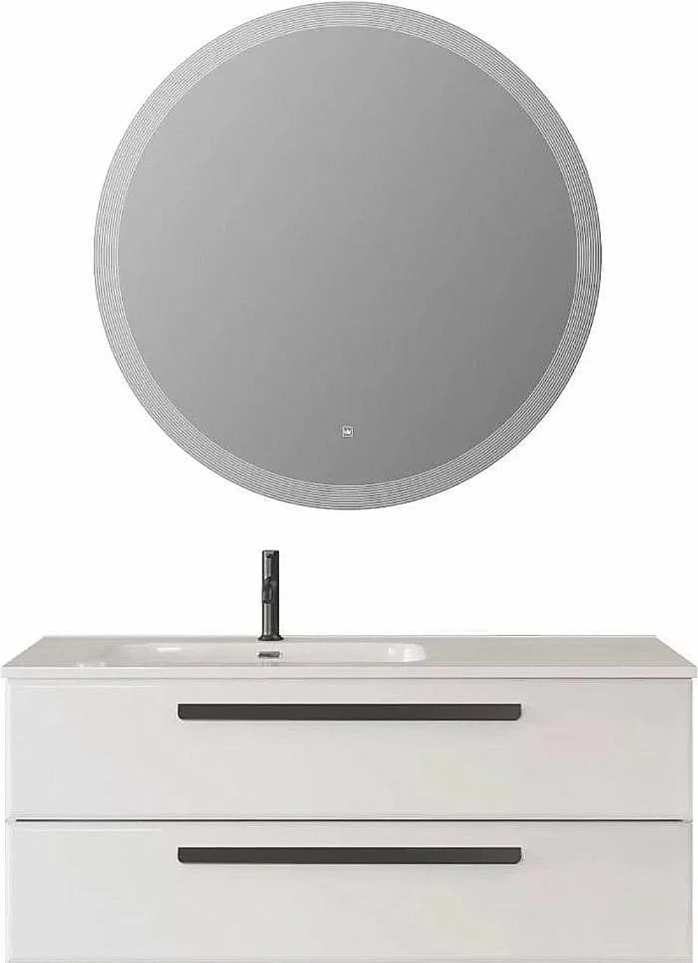 Тумба с раковиной Cezares ECO-CER-N 120 ECO-CER-N-1200-2C-SO-BL белая глянцевая левая/правая