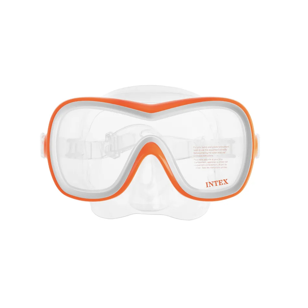 Маска для плавания от 8 лет Intex 55978 Wave Rider, оранжевая подводная маска для ныряния и снорклинга