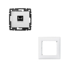 Legrand розетка 4438 TF с рамкой 1 белая