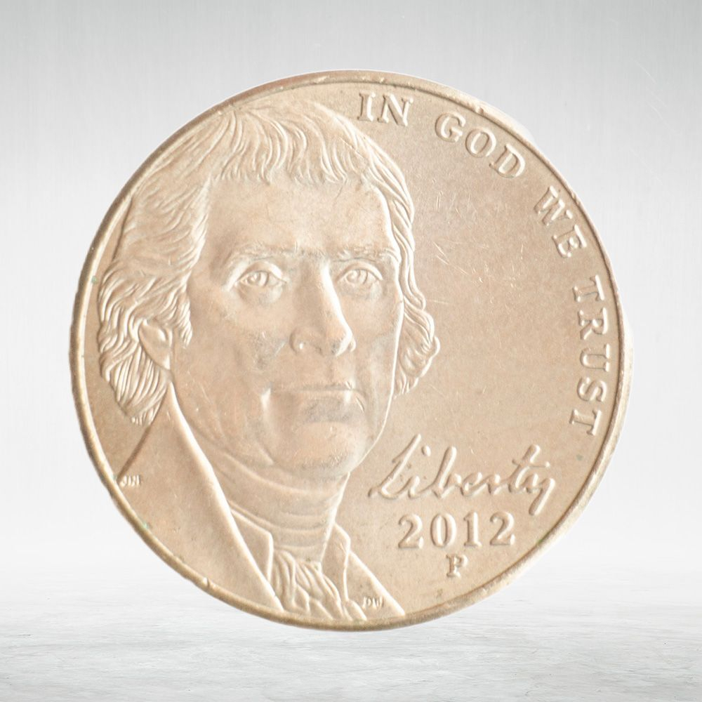 USA, 5 Cents, 2012 - Jefferson Nickel (Second Portrait) (P), XF