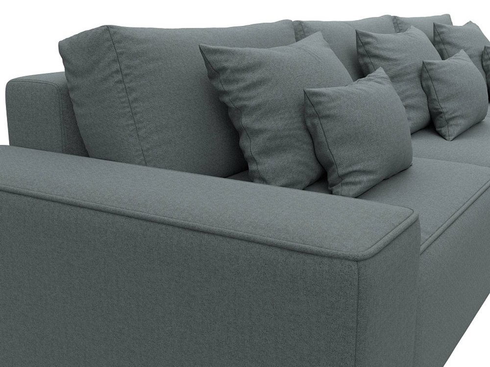 Диван угловой Лига-074 угол универсальный РОГОЖКА Амур 07 серый