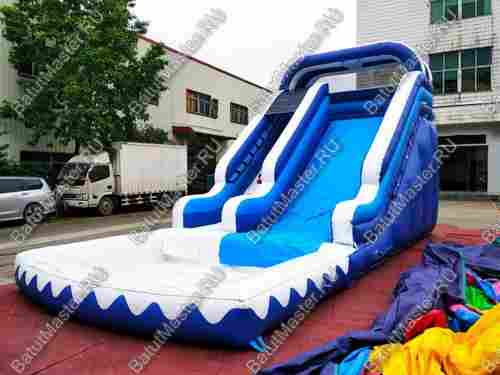 Надувная водная горка с бассейном «Айсберг» размер 9*4*5 м