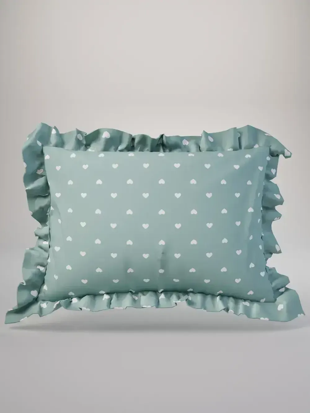 Декоративная наволочка с рюшами, оборками "Николь" 50х70 см, 1 шт, без молнии