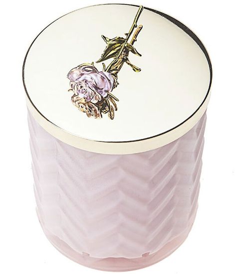 Большая розовая свеча "ёлочка" с золотым цветком и платком, Cote Noire