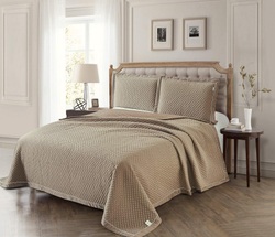 Покрывало 230x250 и 2 наволочки 50х70 Sofi De MarkO Молли кофейное