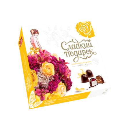 Набор конфет "Сладкий подарок" желтый 260г. Коммунарка