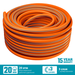 GRINDA FLEX 3, 3/4″, 50 м, 20 атм, из термоэластопласта, трёхслойный, армированный, гибкий, поливочный шланг, PROLine (429008-3/4-50)