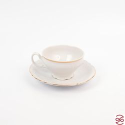 Набор чайных пар Bernadotte Белый узор 205 мл(6 пар)