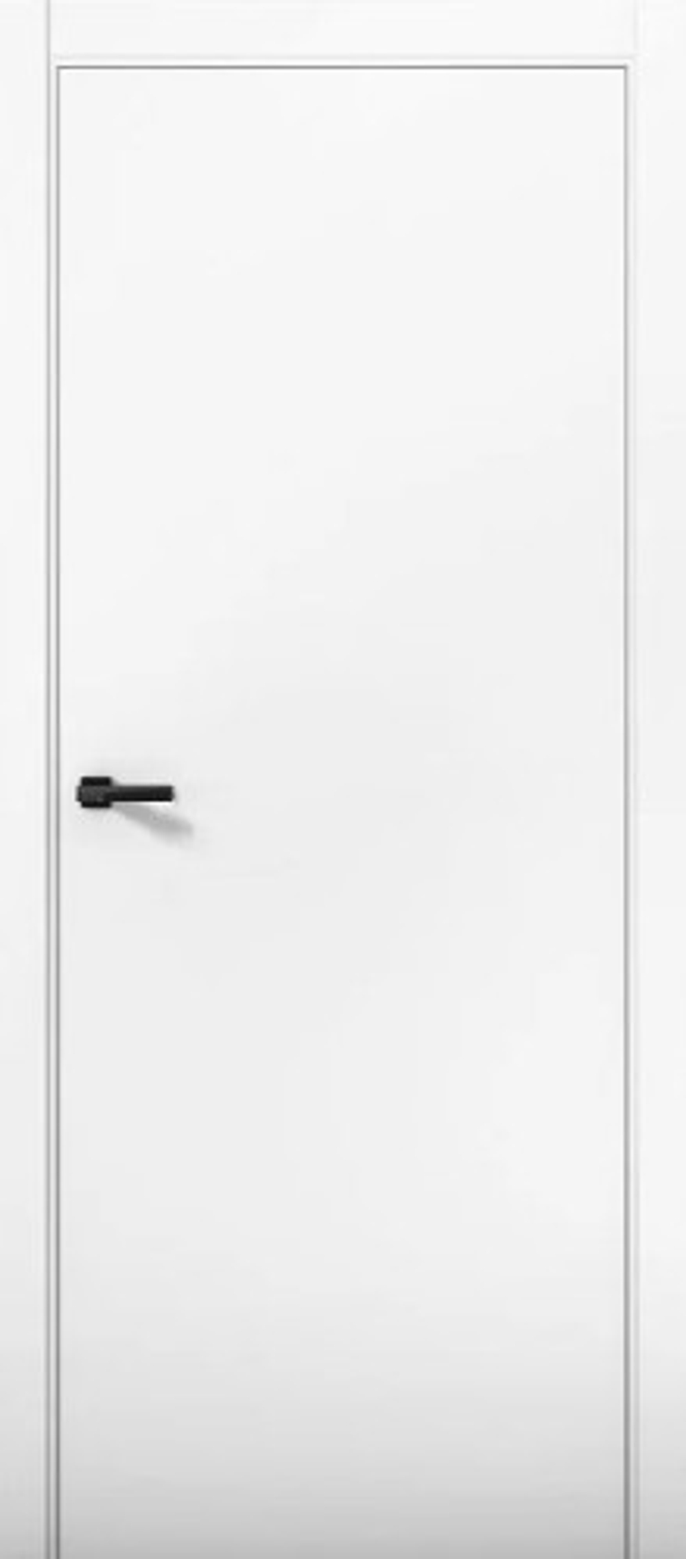 Межкомнатная дверь Turen Becker Fox 0 (черная АБС кромка) Белый матовый