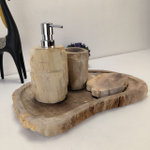 Набор из окаменелого дерева 4 предм Fossil Set NF-63068 поднос 27см*38см