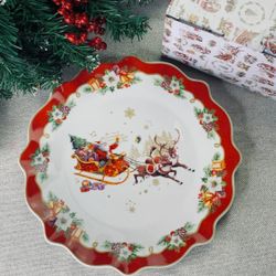 Lenardi 205-305 Набор из 6 тарелок 27см НОВЫЙ ГОД в под.уп.(х6)Фарфор