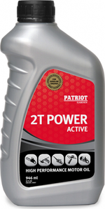 Масло минеральное PATRIOT POWER ACTIVE 2T с дозатором,0,946л