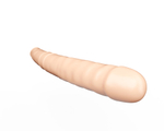 Двусторонний телесный фаллоимитатор с венками - 44 см. (Цвет: телесный)