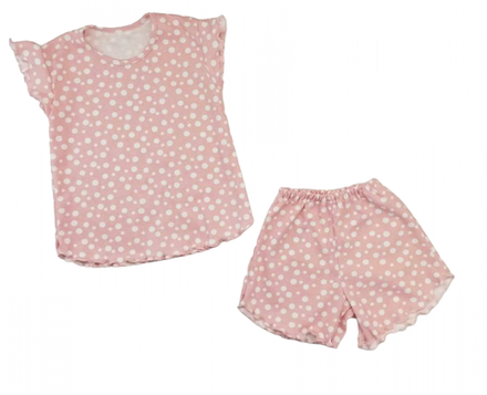 Пижама 614/60 горошки на розовом, инт