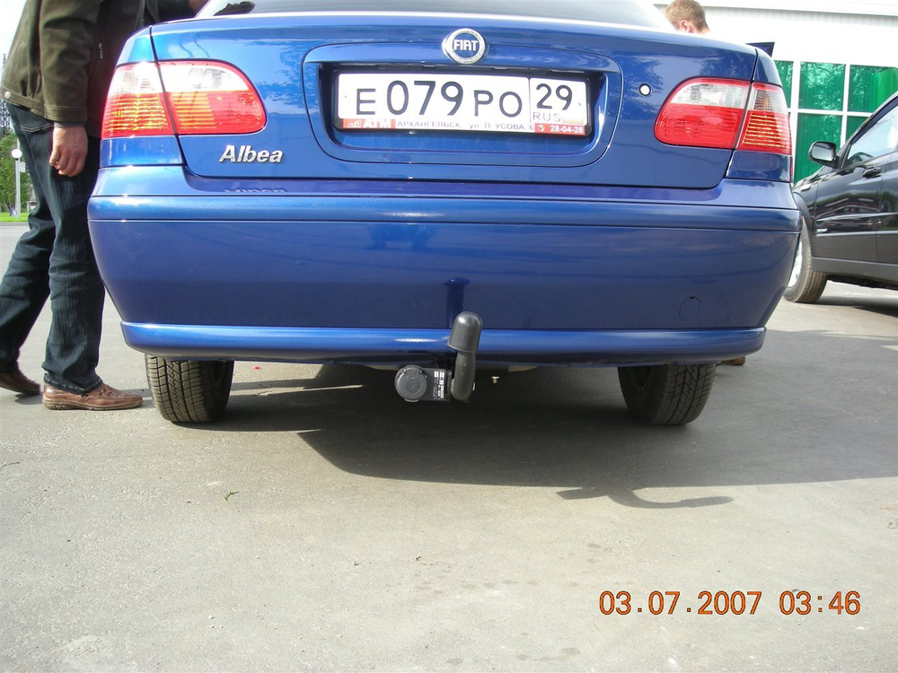 Фаркоп для Fiat Albea седан (2002-2012) (без электрики) (паспорт и сертификат) AvtoS.FA01