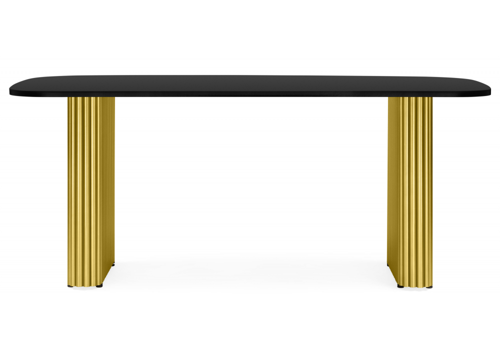 Стол деревянный Woodville Бавария B 180 х 90 черная пленка шагрень, золото