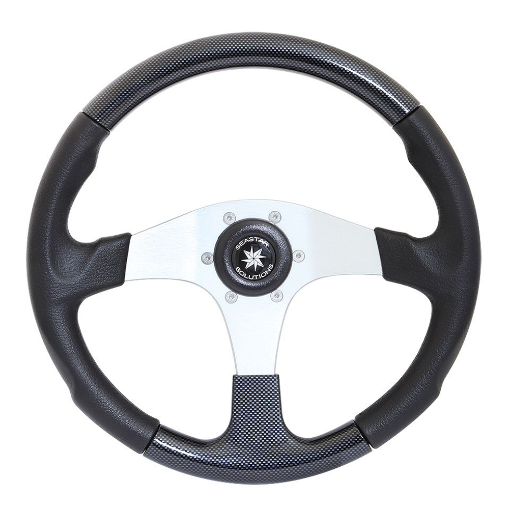 Рулевое колесо "Evolution", черный обод с карбоновыми вставками. (10016465)