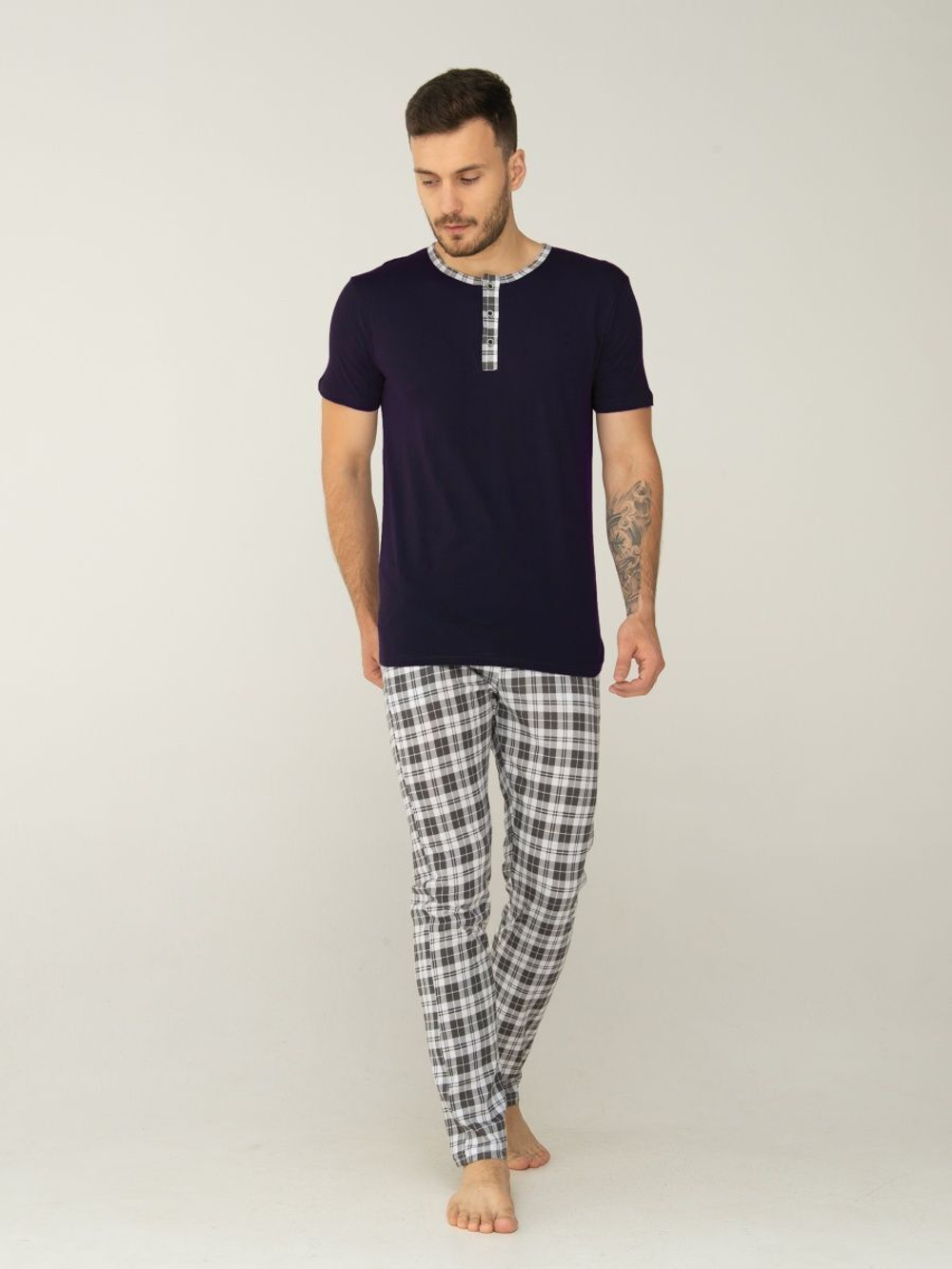 [m]Пижама мужская штаны+футболка к/р КМ0003