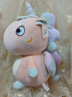 Единорог оранжевый с радужной гривой, 47 см