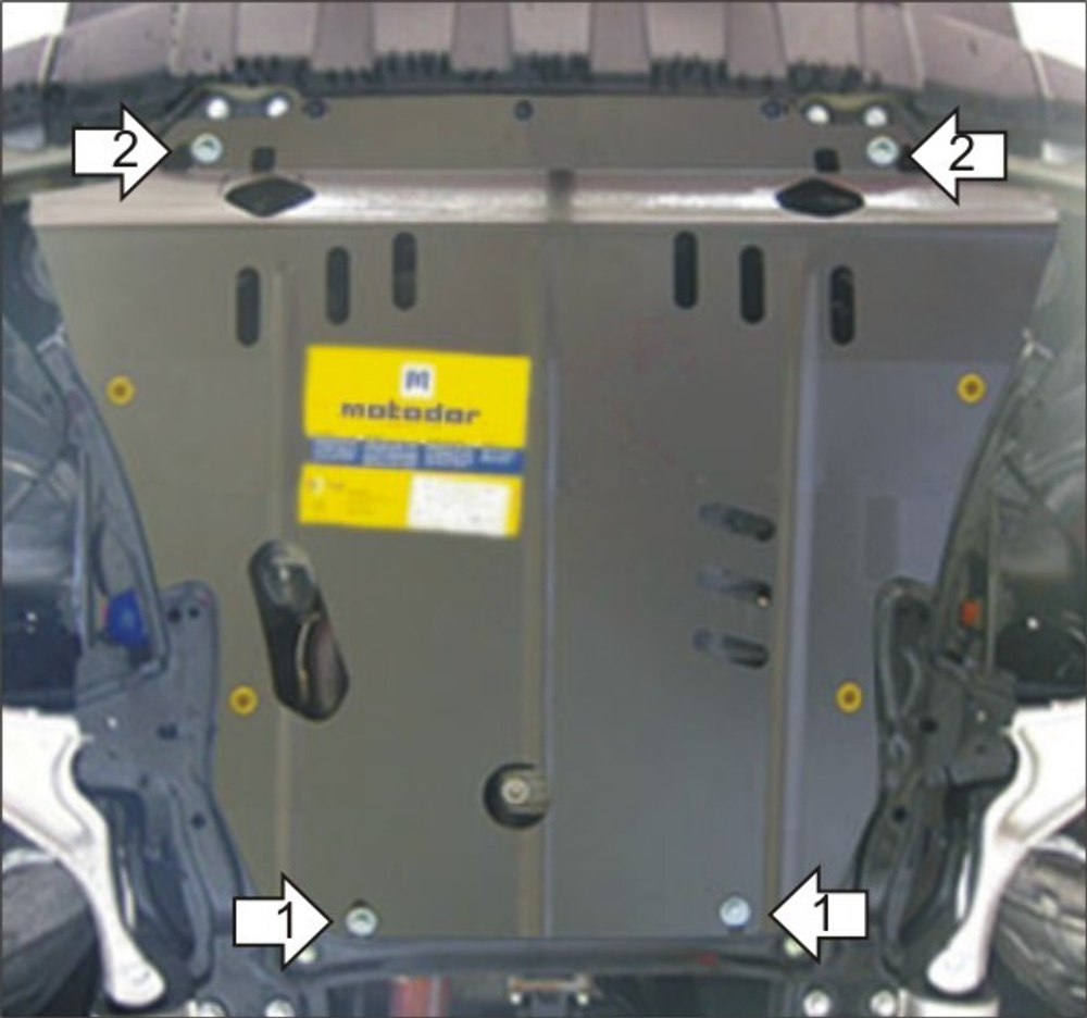 Усиленная защита Motodor картера двигателя, кпп. 2 мм, сталь. для Honda Pilot 2008-2011,Honda Pilot 2011-2015,Acura MDX 2006-2009 арт.00823