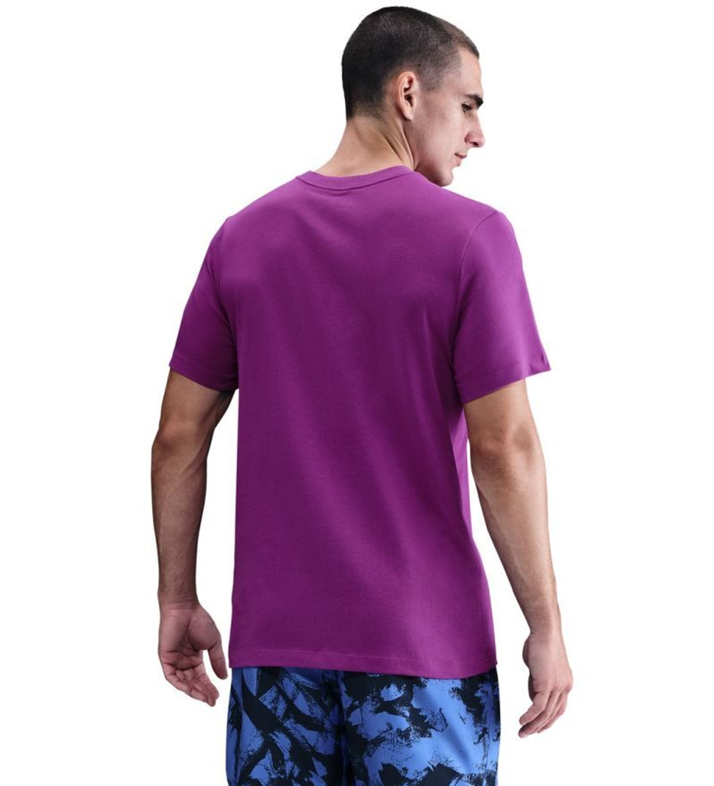 Мужская теннисная футболка Nike Solid Dri-Fit Crew - bold berry/black
