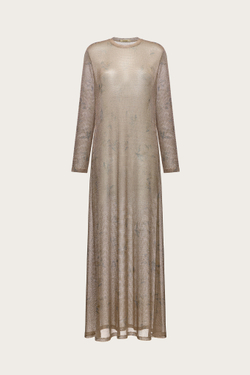 ПЛАТЬЕ-КОЛЬЧУГА ИЗ ВИСКОЗЫ С ЛЮРЕКСОМ