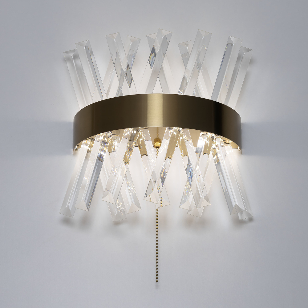 Citilux Ричард CL336313 LED Бра хрустальное с выключателем Бронза