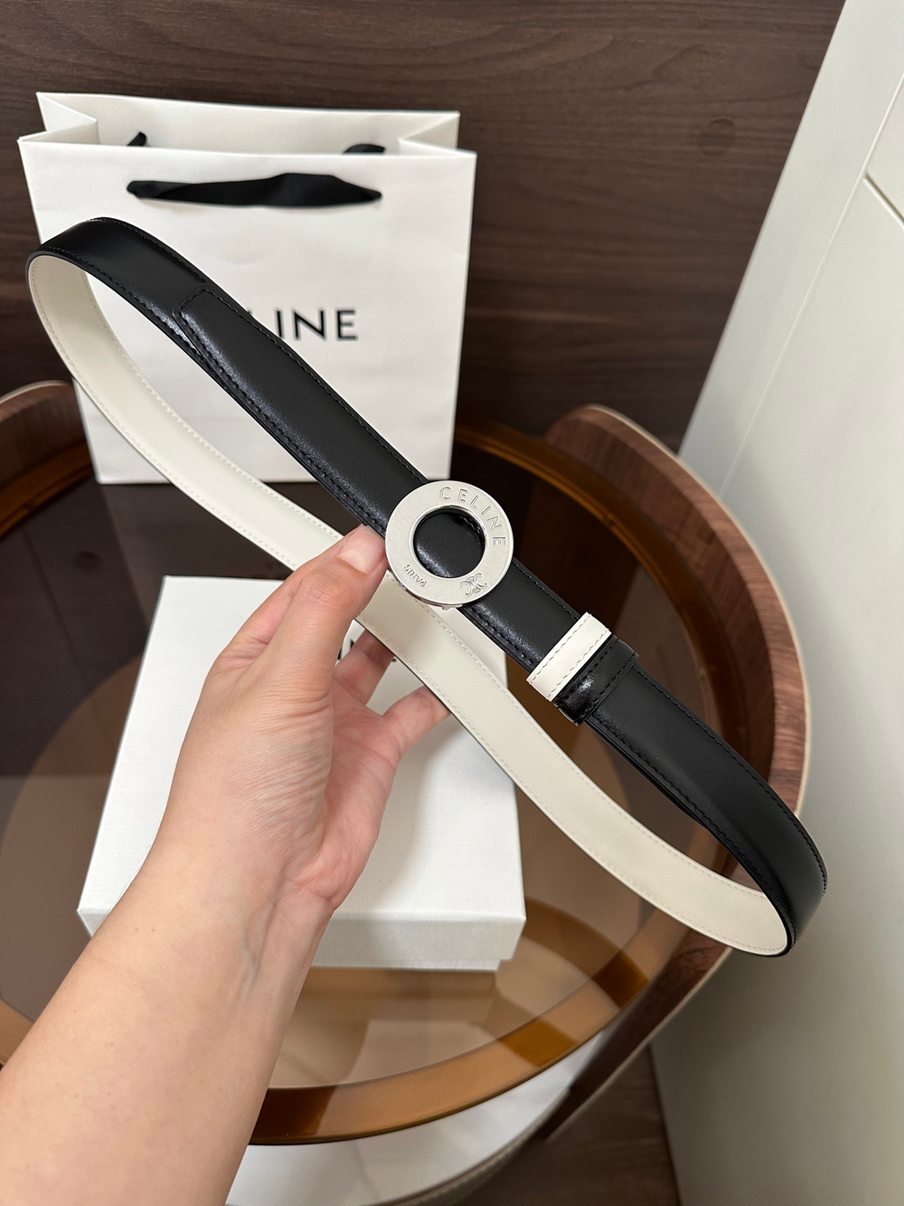 TAURILLON Кожаный двусторонний ремень с логотипом