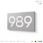 Номер на дверь 989, табличка на дверь для офиса, квартиры, кабинета, аудитории, склада, серая 120х70 мм, Айдентика Технолоджи