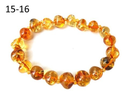 Браслет из янтаря мятый шар