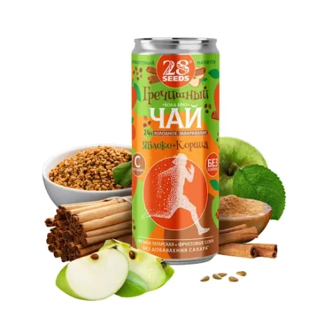 Гречишный чай «Колд Брю» Яблоко + Корица