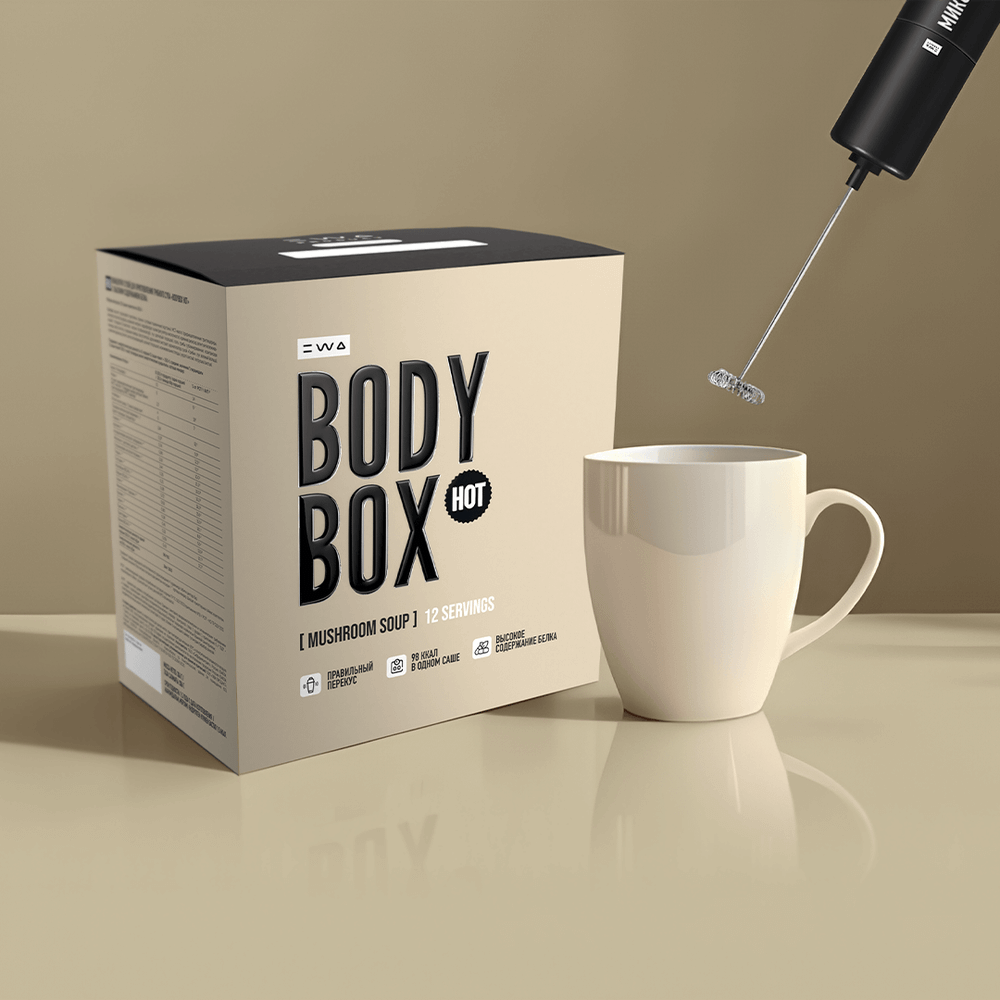 Коктейль со вкусом грибного супа , 98 ккал в одном саше-пакете