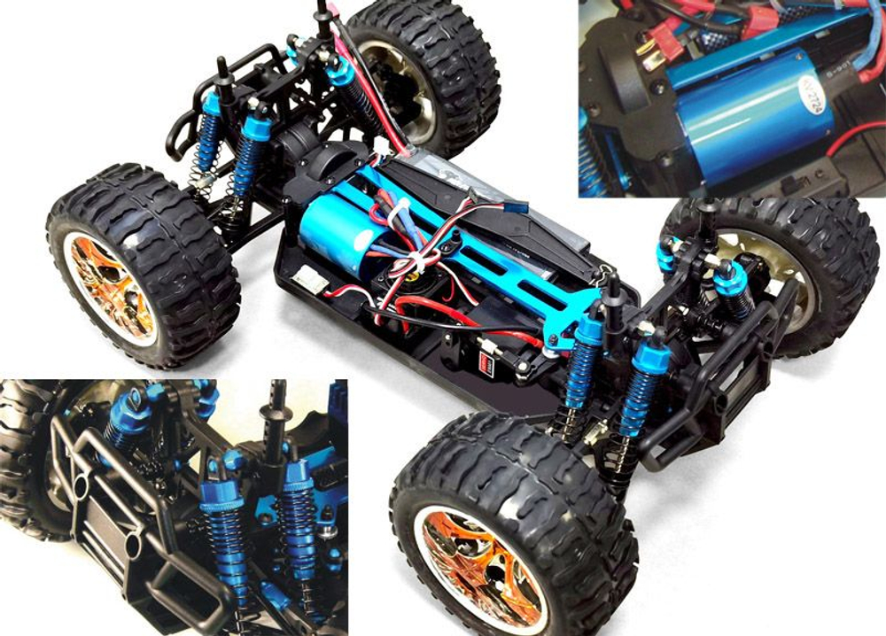 Радиоуправляемый монстр 94111PRO-88072 HSP Brontosaurus PRO 4WD RTR масштаб 1:10 2.4G , цвет пламя