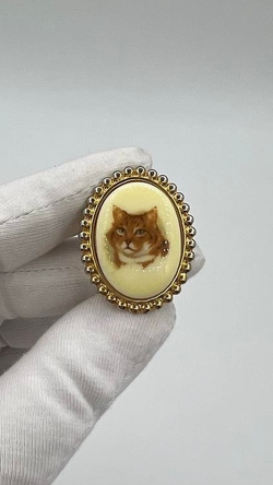 Накладка на пуговицу Кот NONY