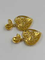 Клипсы с подвесками в виде сердец