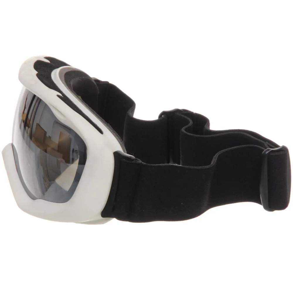 Очки горнолыжные H005, белая оправа/серебристая линза