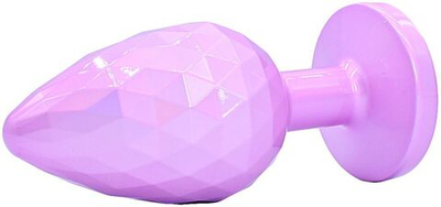 Розовая алюминиевая текстурная анальная пробка - 7,5 см. (Цвет: розовый)