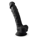 Черный фаллоимитатор 20см на присоске с мошенкой SilexD Premium Silicone Dildo 8" Model 1