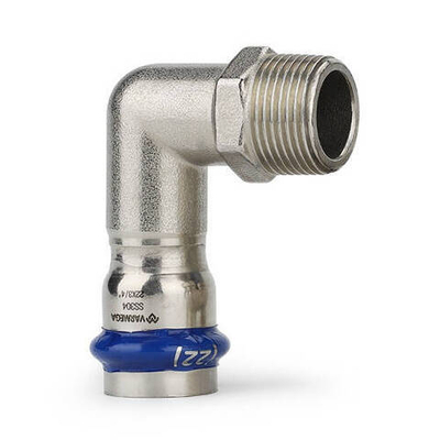 Переход на наружную резьбу угловой Varmega Inox Press - 22 x 1/2" (для труб из нержавеющей стали)