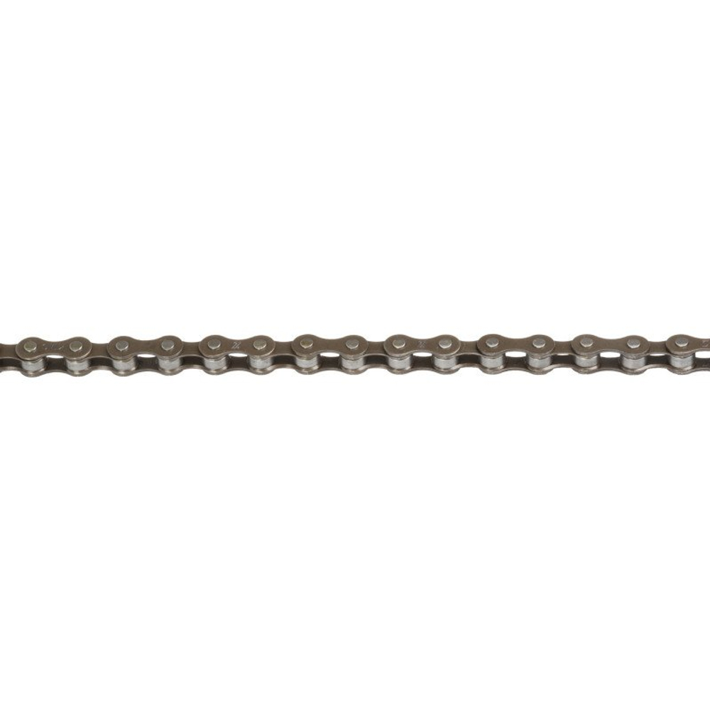 Цепь KMC S1 для 1 скорости, 1/2"х1/8", 112 звеньев, пин 8.6мм, с замком, коричневая